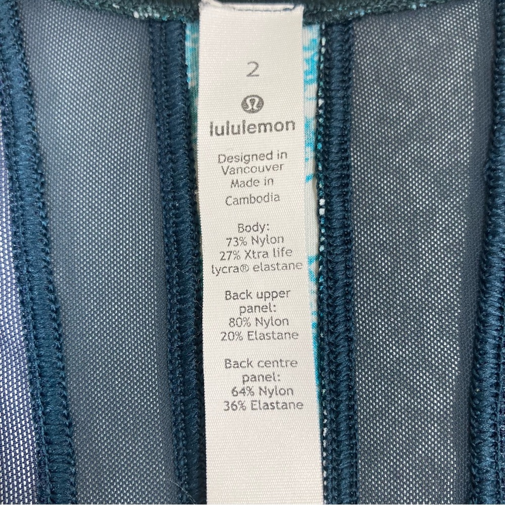 Lululemon Women's Top Seek The Heat Short Sleeve Shirt Teal 2 Mesh Back - Picture 11 of 11